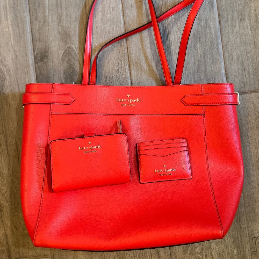 Kate Spade Gazpacho Orange Laptop Large Tote Bag